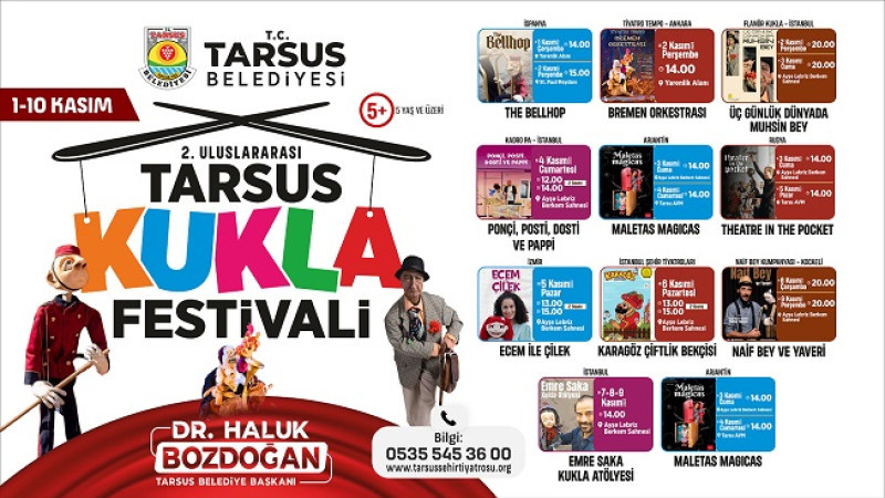Tarsus Belediyesi 2. Uluslararası Kukla Festivali Başladı