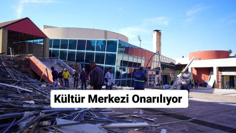 Tarsus 75. Yıl Kültür merkezi’nde tadilat çalışmaları başladı