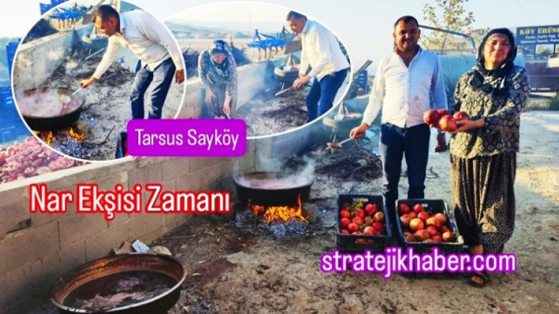 Tarsus Sayköy'de Kadınların Nar Ekşisi Mesaisi Başladı