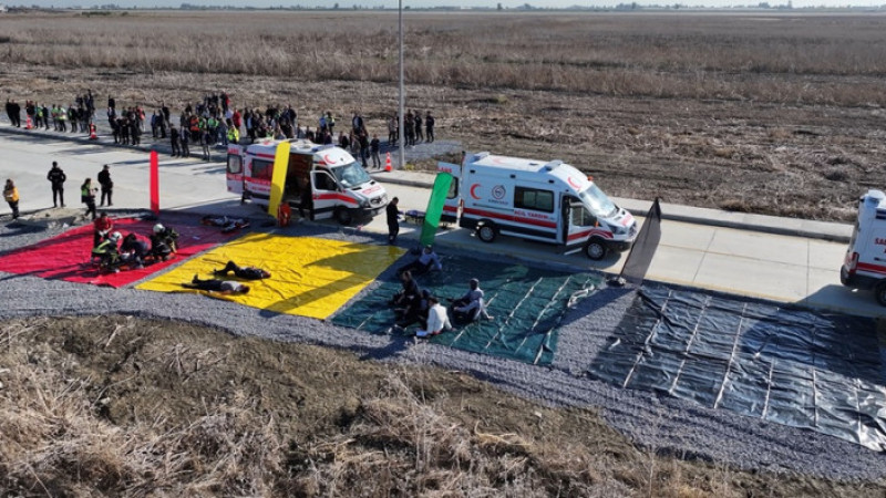 Çukurova Uluslararası Havalimanı'nda Nefes Kesen Uçak Kazası Tatbikatı