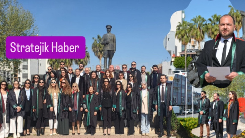 Tarsus'ta Avukatlar Atatürk Anıtı'na Çelenk koydu