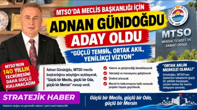 MESİAD Başkanı Adnan Gündoğdu, MTSO Meclis Başkan Adayı oldu